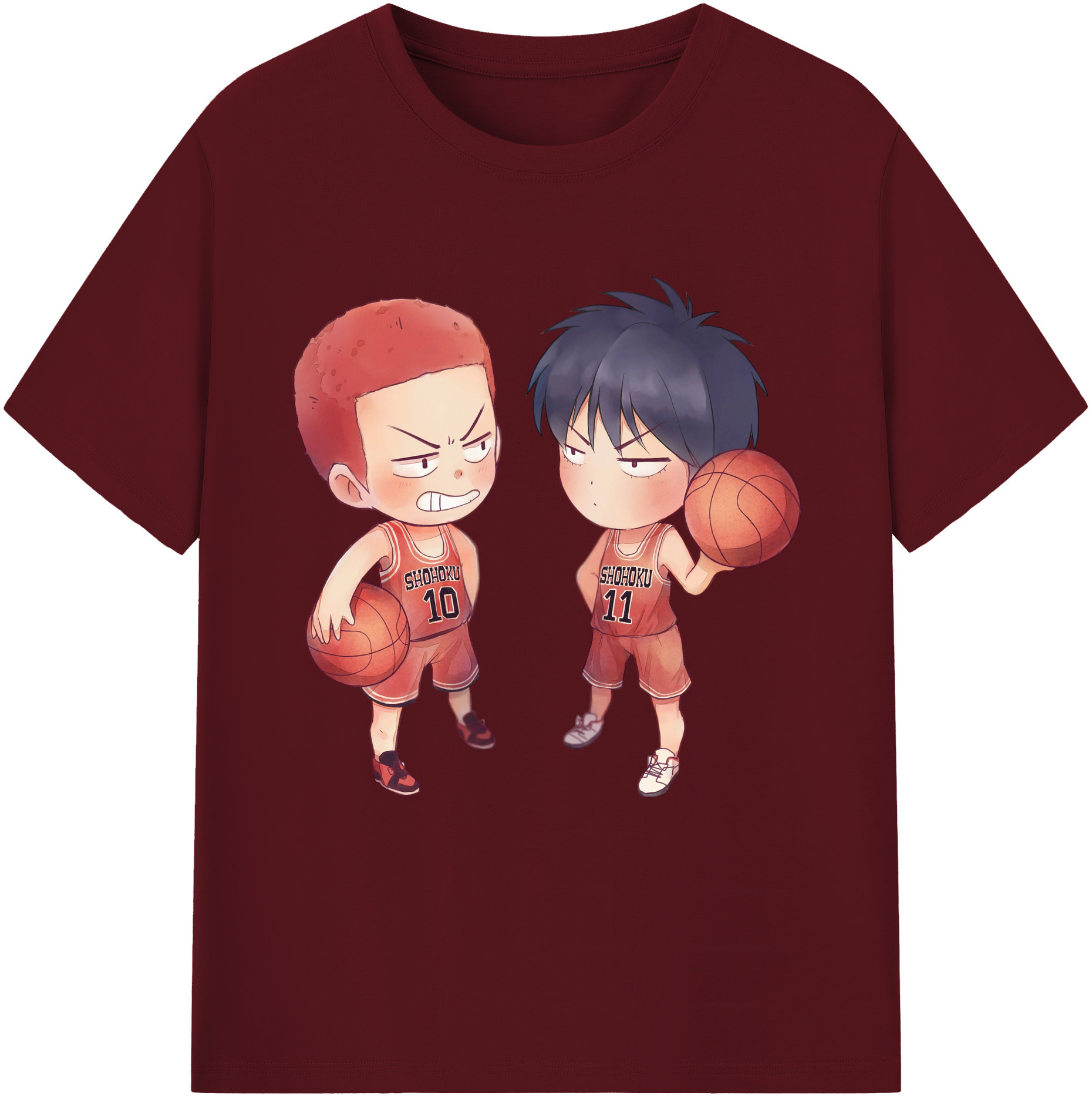 SLAM DUNK／スラムダンク 綿100％半袖Tシャツ（フロントプリント）